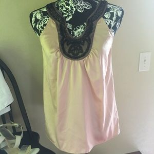 NWT SM THE LIMITED GOLDY CREAM & BLACK TRIM TANK